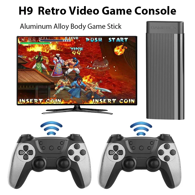 

Видеокарта игровые джойстики H9 с двойным контроллером, 10000 игр, 64 ГБ, 128 ГБ, ретро-игры для симулятора PS1, Прямая поставка