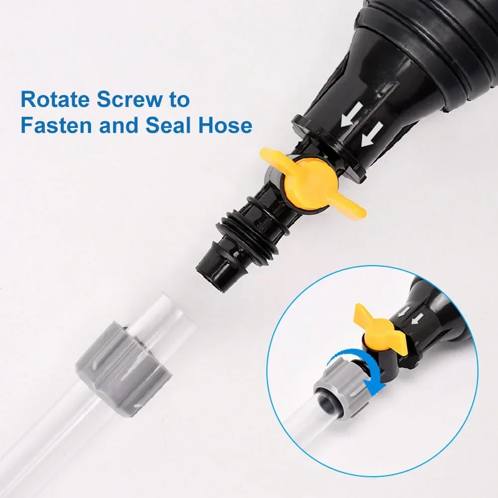 18mm Manual Fuel Pump oil syringe pump liquid transfer pump High Flow Car Motorcycle Hand Siphon Water Fish Tank Oil Gasoline Petrol Diesel Liquid Transfer Tool