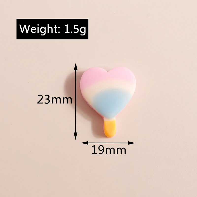 Leslie 10 Stück Niedliche Mini-Kuchen Eiscreme Donuts Flache Rückseite Harz-Cabochons Scrapbooking DIY Schmuck Haarspangen Dekoration – Detail 10