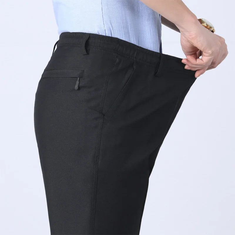 

Sales Of Middle-aged Men's Pants Elastic Waist Loose Pants Spring Summer Autumn Casual Pants High Waist Dad' Wear Trousers