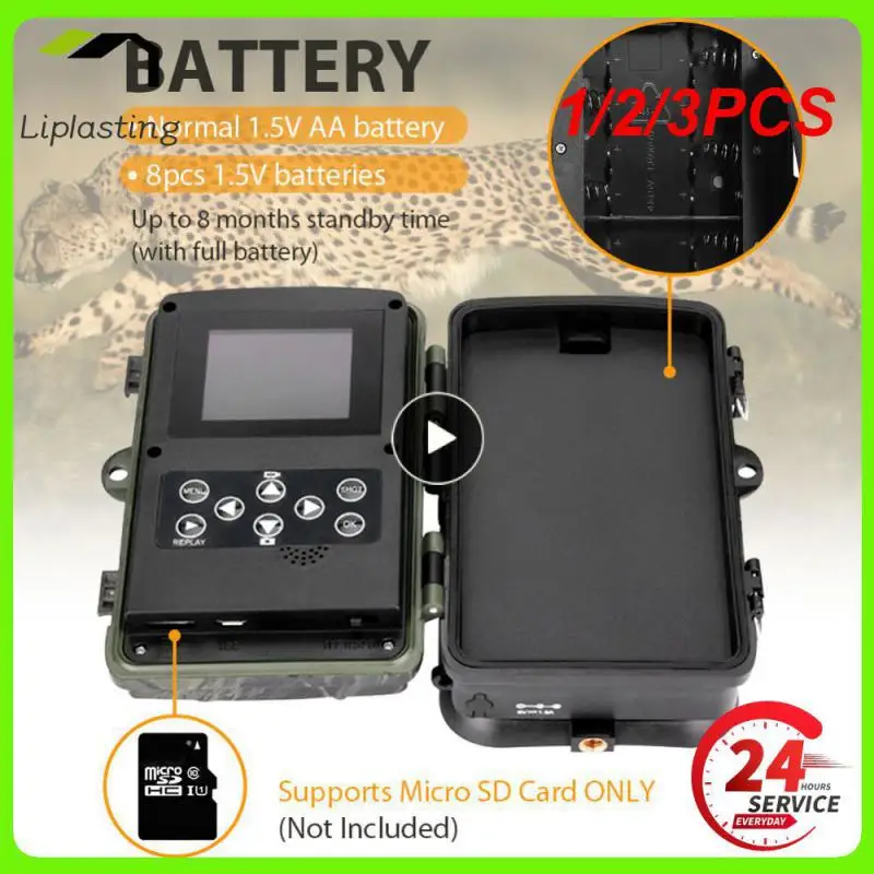 

1/2/3PCS Suntekcam HC-801A Hunting Camera With 5000Mah Lithium Battery 16MP 64GB Trail Camera IP65 Photo Traps 0.3s 940nm Wild