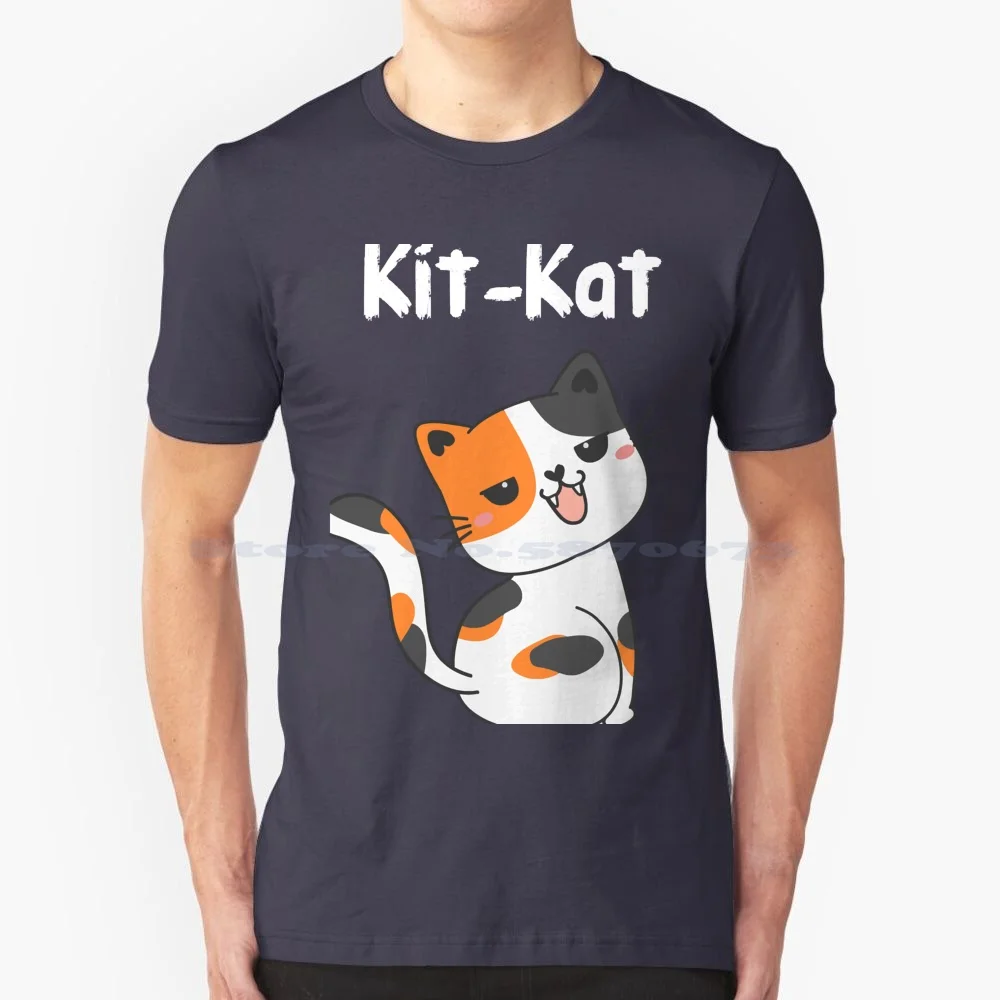 Cute Cats Kit-Kat Shirt T Shirt 100% Cotone Tee Cats Kitkat Animals Funny Meow Kawaii Feline Adorabili Love Kittens Cutecat Pets