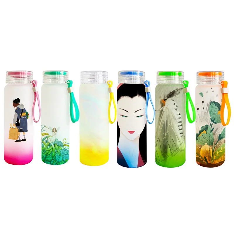 20oz Sublimation Blanks Straight Cup Glow In The Dark Skinny Tumbler Water  Bottle with Closed Lid and Straw for Heat Press - AliExpress