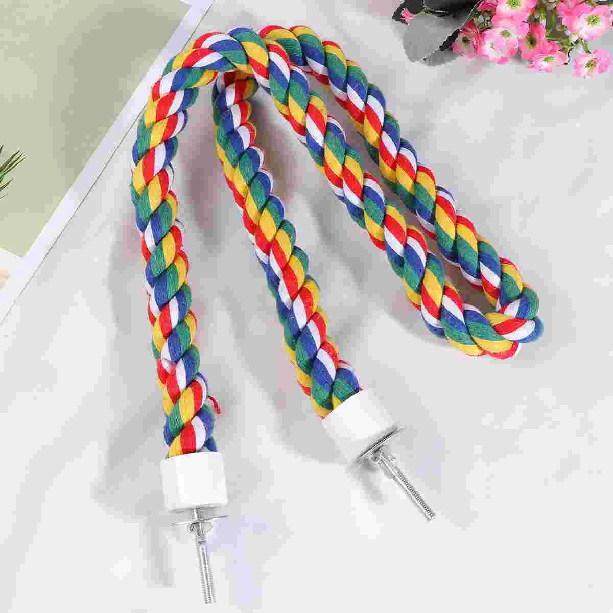 

Parrot Cotton Rope, 1PC Parrot Climbing Rope Rope Perch Parrot Chewing Cotton Rope Perch|60x3x3cm/ 23 4 x 1 17 inches