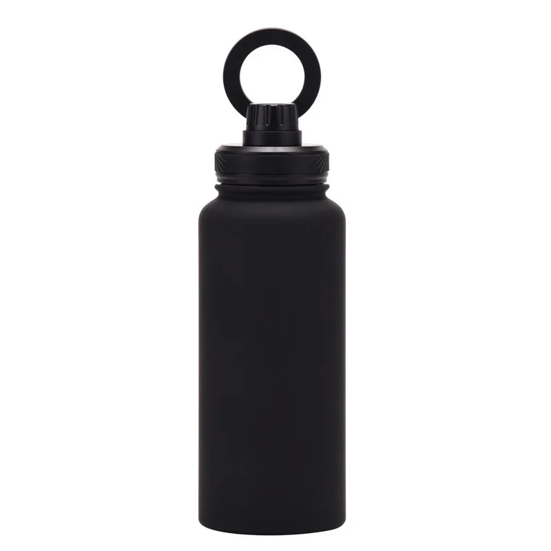 Bottiglia d'acqua Magesafe in acciaio inossidabile da 32 once Bottiglia sportiva da palestra Bottiglia d'acqua isolata sotto vuoto a doppia parete con supporto magnetico per telefono  18
