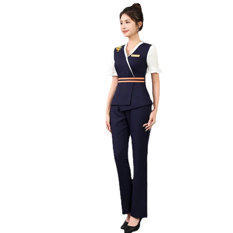 

Beauty Hotel front desk salon uniform dress women massage outfits Esthetic Summer beautician Clothing Housekeeping Uniform