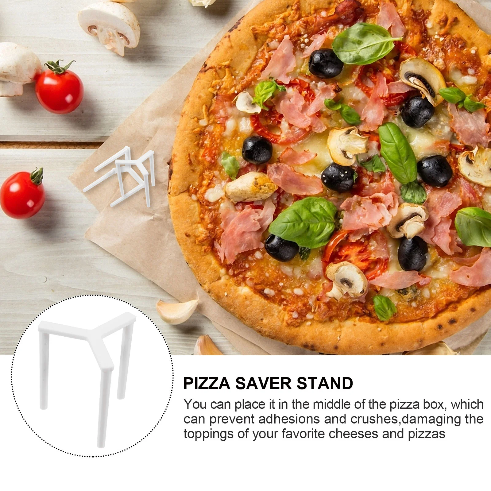 100 Pcs Pizza Stand Desktop Support Rack Baking Tool Tripod Stack Tripods Fixing Disposable