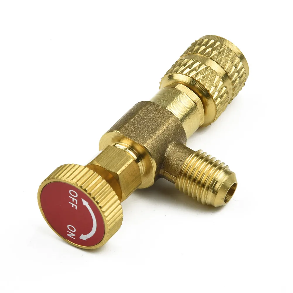 

R22 R410A Refrigeration Tool Air Conditioning Safety Valve Adapter Fitting 1/4\\\\\\\\\\\\\\\" Inch Charging Hose Valve