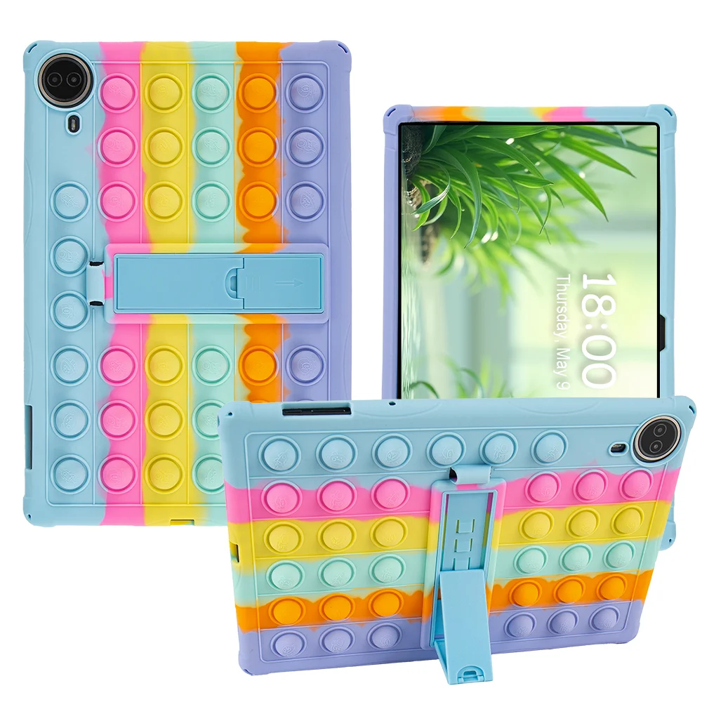 Soft Silicone Shockproof Tablet Case with Multi-Angle Adjustable Stand