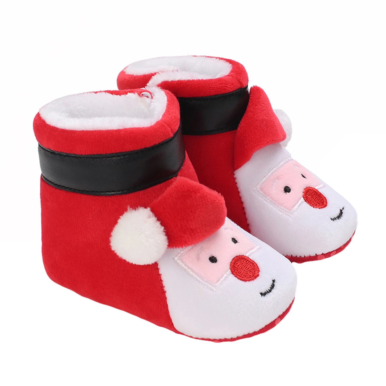 

Baby Christmas Cotton Boots Soft Soled Warm Snow Boots Indoor Non-slip Infant Girl Boy Shoes Slip on First Walkers Ankle Boots