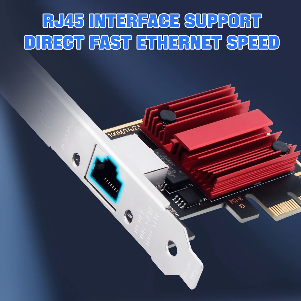 ethernet adapter 2.5G PCI-E To RJ45 Network Card 2500M Ethernet Lan adapter RTL8125 PCI Express Fast WiFi adaptador For Desktop PC