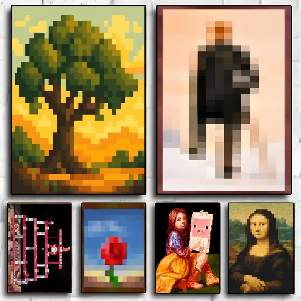 Vibrant Canvas Art: Synthetic Fiber Oil Painting for Living and Dining Spaces