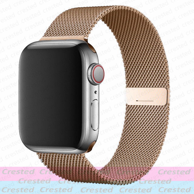 Strap For Apple watch band 44mm 40mm 42mm 38mm stainless steel bracelet magnetic loop iWatch Series 7 3 4 5 6 se 41mm 45mm