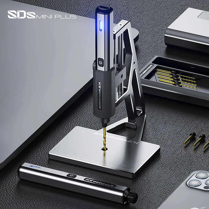 SDS ULTRA PLUS - Mini Electric Drill Pen & Benchtop Press by Arrowmax —  Kickstarter