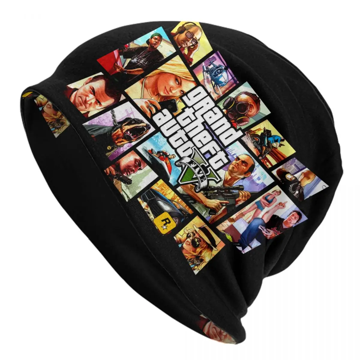 

Grand Theft Auto Adventure Game Skullies Beanies Caps Streetwear Winter Warm Women Men Knitted Hat Adult Unisex GTA Bonnet Hats