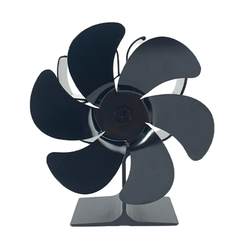 

Heat Powered Stove Fan Fireplace Stove Fan 6-Blade Heat Distribution Quiet