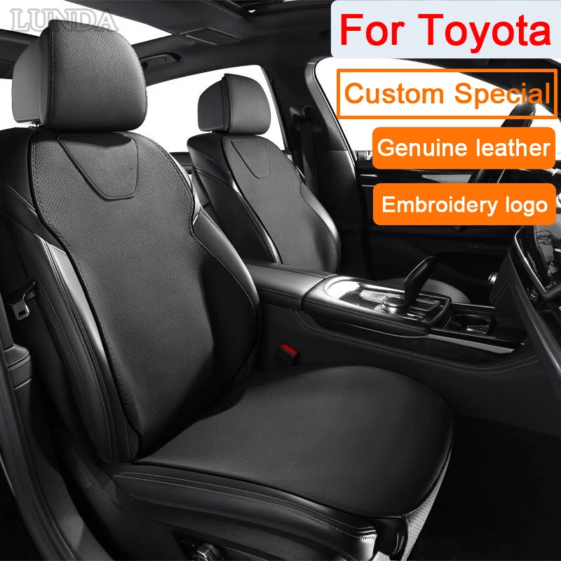 

Custom Car Seat Covers Genuine Leather Cushion Pad Car Seat Protector Cover For Toyota RAV4 Camry VENZA CH-R Prius Prado 120 150
