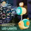 Snail Soap Bubble Machine Fully Automatic 20 Holes Children's Bubbles Gun LED Light Outdoor Game Boys Girls Toys for Kids Gifts 1
