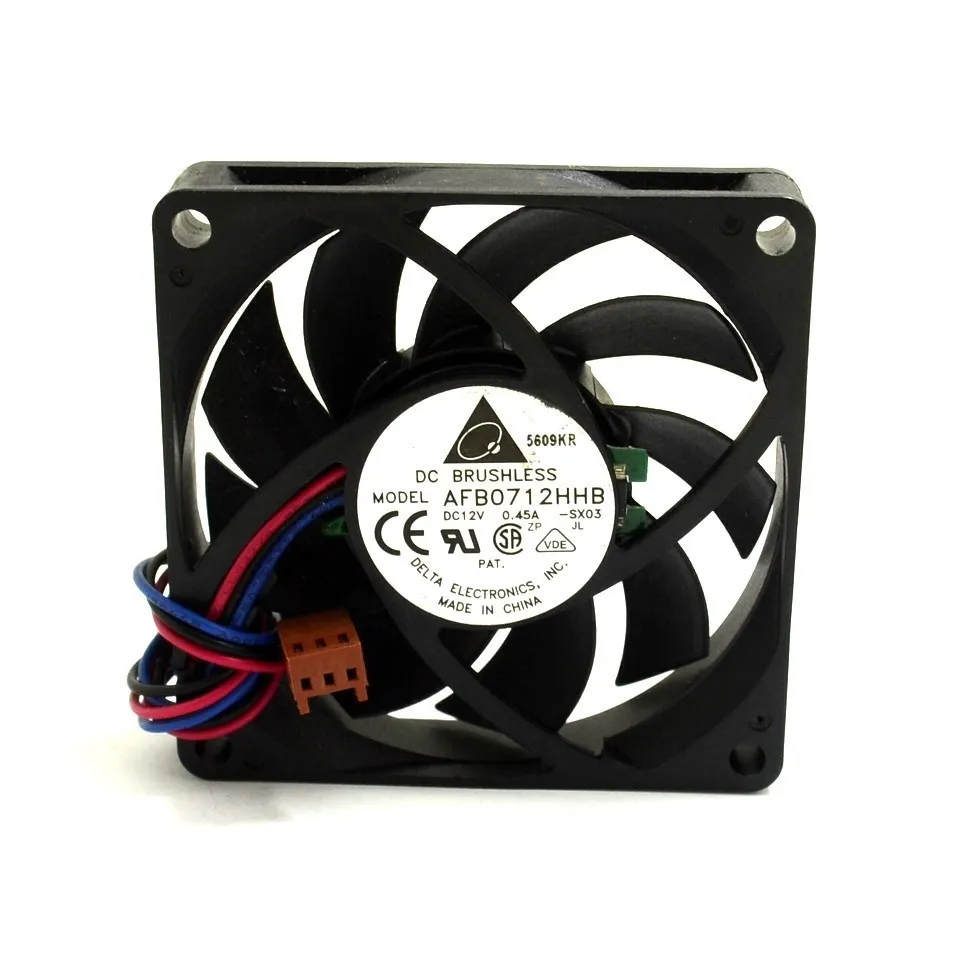 Dupla Bola Rolamento Ventilador de Refrigeração Dissipador de Calor para Delta Afb0712hhb 12v 7cm 70 mm 7015 0.45a Fios Novo 1pc - Imagem 4
