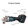 125mm Brushless Angle Grinder Cutting Handheld Rechargeable Electric Power Tool Grinder Polishing Machine for 18V Makita Battery 6