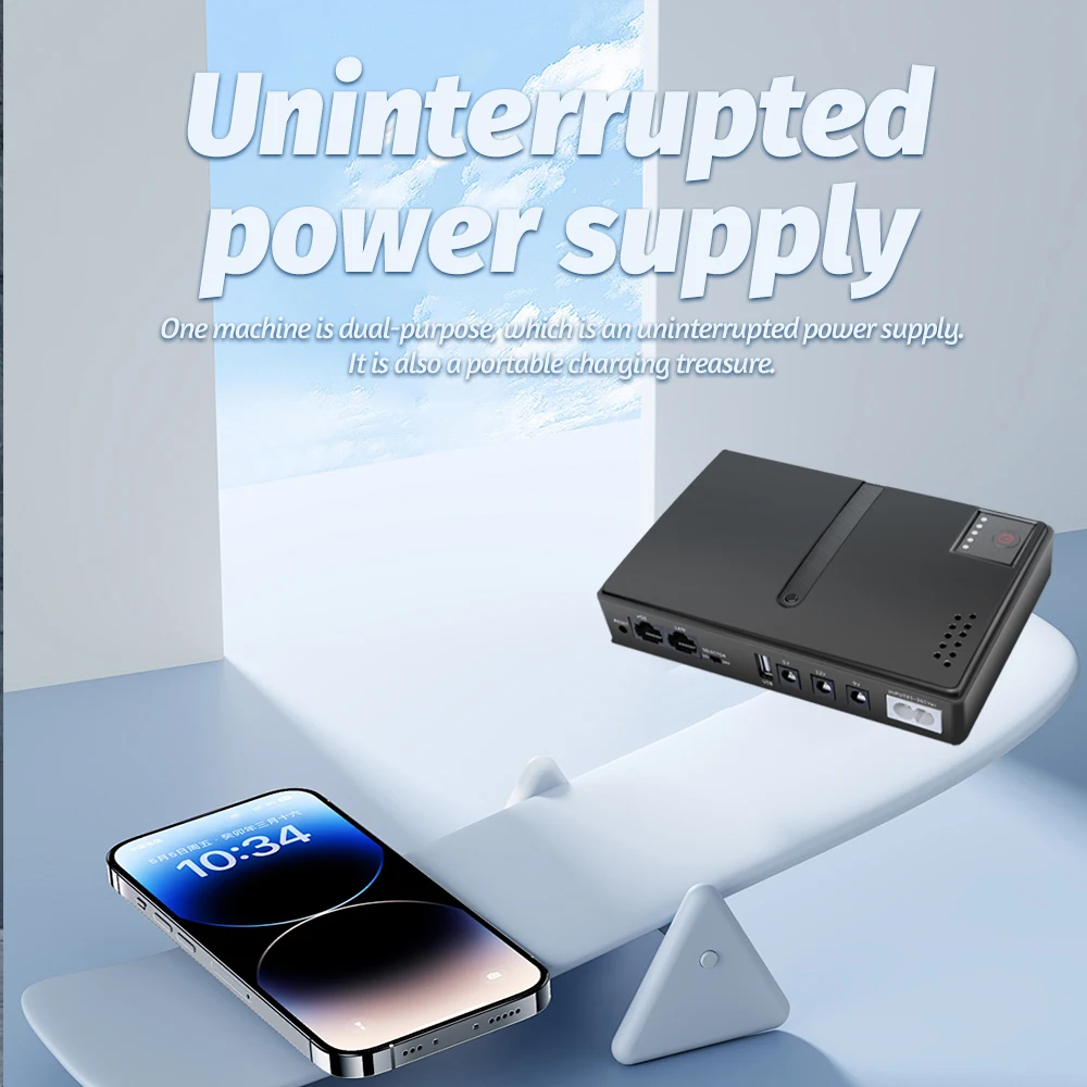 5V 9V 12V Uninterruptible Power Supply Mini Portable Multipurpose Mini EU UPS Battery Backup For Wifi IP Camera Router Phone