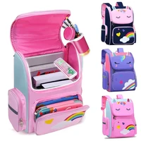 Kid Backpack for Girl Horse Children Bookbag Rainbow Eyes School Bag Teen Girl Backpack for Traveling Waterproof Mochilas 1