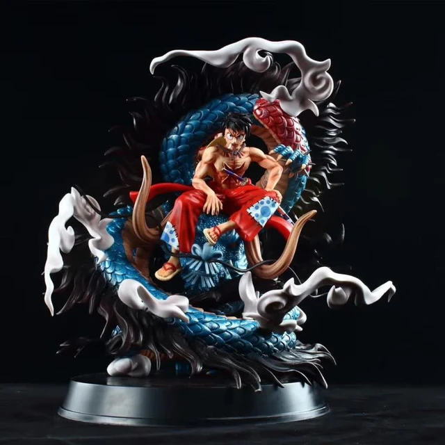 14cm One Piece Anime Figura Wano País Monkey D Luffy Vs Kaido Dragão Luta  Gk Luffy Pvc Tamanho Grande Figura de Ação Toy Model - AliExpress