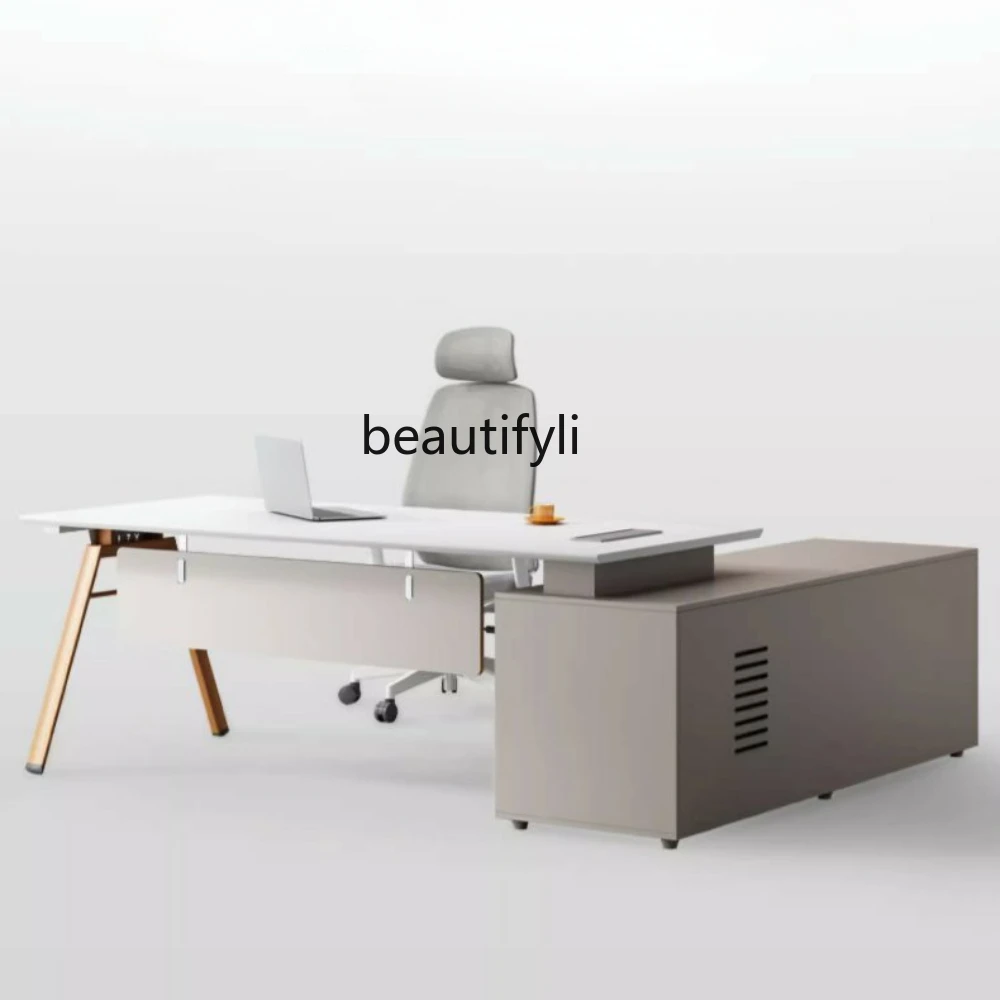 Supervisor Manager's Office Desk Simple Modern Boss Office Desk and Chair Combination light luxury boss computer table single general manager office table simple modern female supervisor office furniture