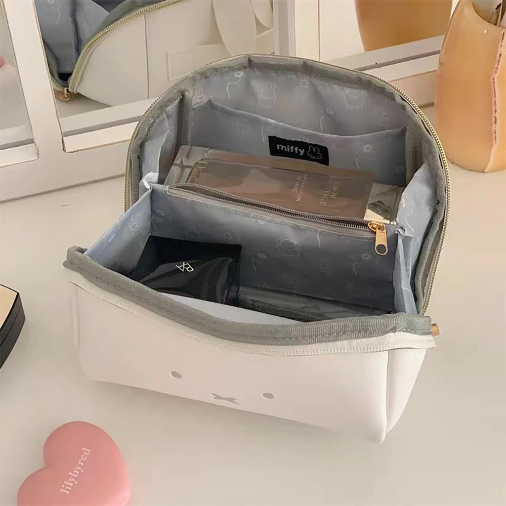 Kawaii Miffy süße Handtasche Cartoon Kaninchen tragbare multifunktionale hohe Kapazität Kosmetik Aufbewahrungstasche Mädchen Geschenk – Detail 11