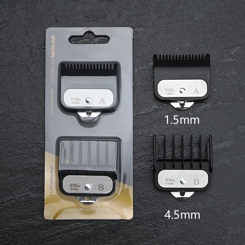 Description Picture 2 of item2Pcs 1.5mm+4.5 Mm Hair Clipper Guide Comb Set Standard Guards Attach Trimmer Parts
