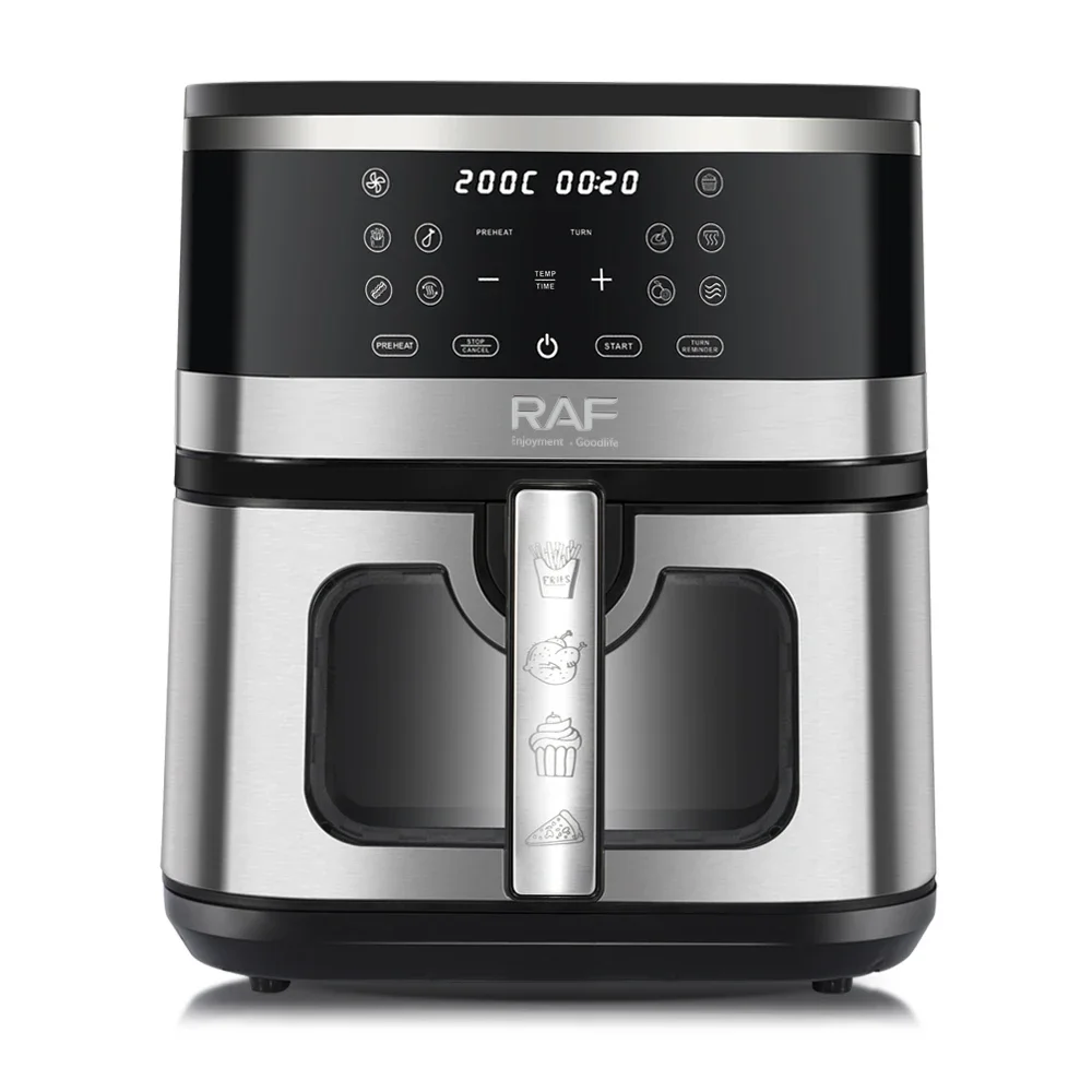 8L intelligent automatic touch air fryer touch color screen household electric fryer 2