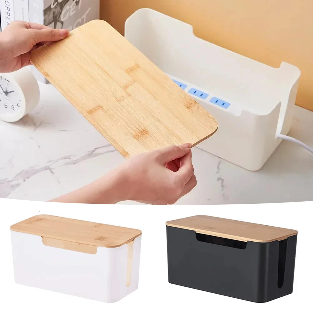 2025 Wooden Office Cable Storage Box Power Line Wire Management Organizer Charger Socket Network Line Storage Bin Desk Storages 1 2025 Wooden Office Cable Storage Box Power Line Wire Management Organizer Charger Socket Network Line Storage Bin Desk Storages 1