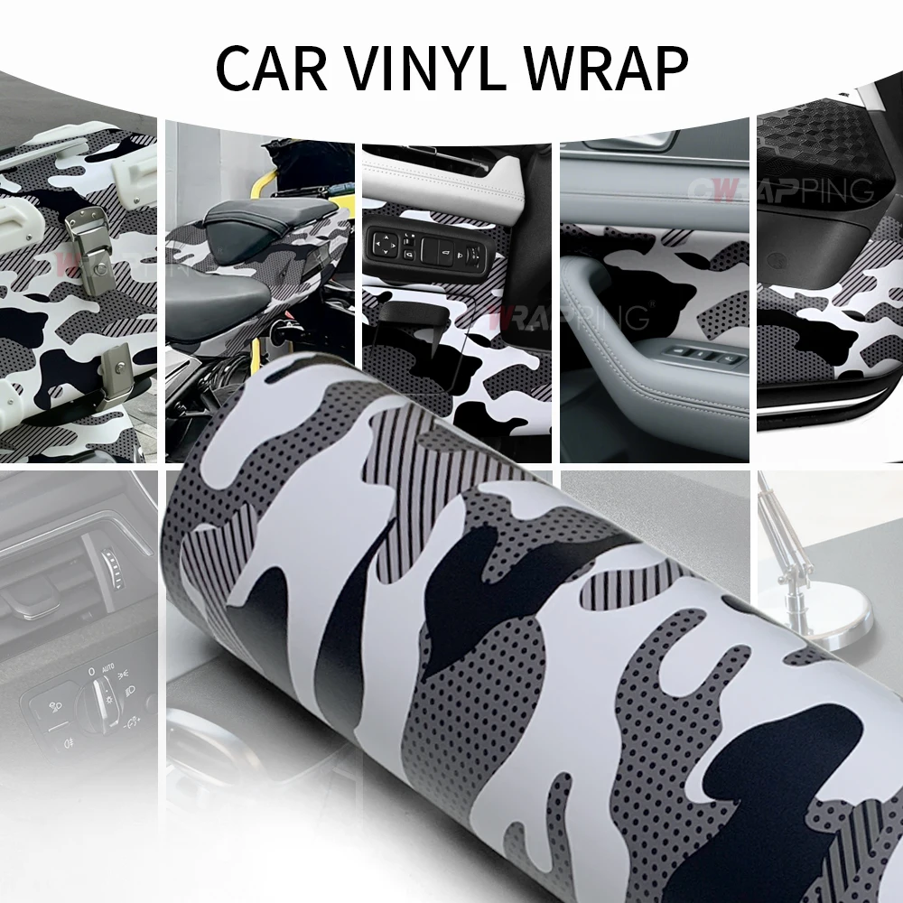 Off-Road Auto Aufkleber Camo Auto Wrap Schwarz Camouflage Film Jeep Auto Klebstoff Vinyl Motorräder Auto Outdoor Zubehör – Detail 3