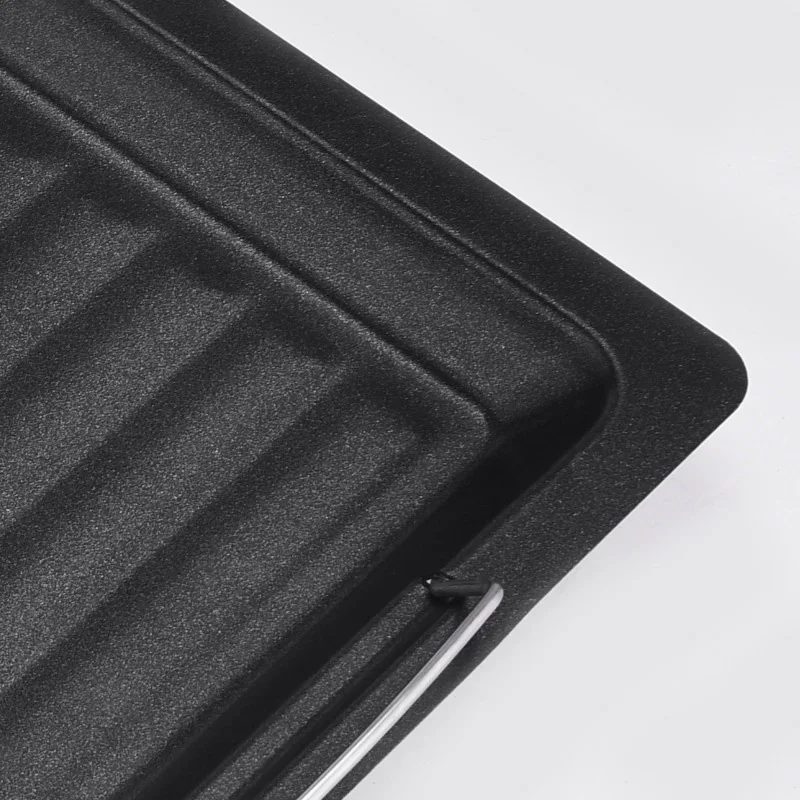 12" Portable BBQ Grill Pan Charcoal Grill Non Sticky Griddle Durable Iron Barbecue Frying Pan For Outdoor Camping Picnic Cooking