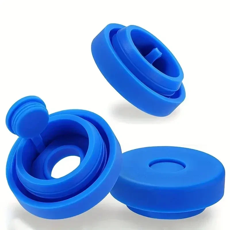 Water Jug Lids 5pcs 5 Gallon Water Jug Lids Replacement Reusable Silicone Leak Proof For 55mm Bottles