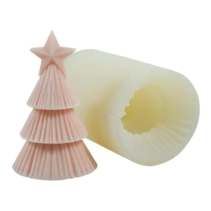 

Форма для рождественской елки, силиконовая форма для изготовления свечей, 3D Рождественская звезда, сосна, форма ручной работы для ароматерапии, смола