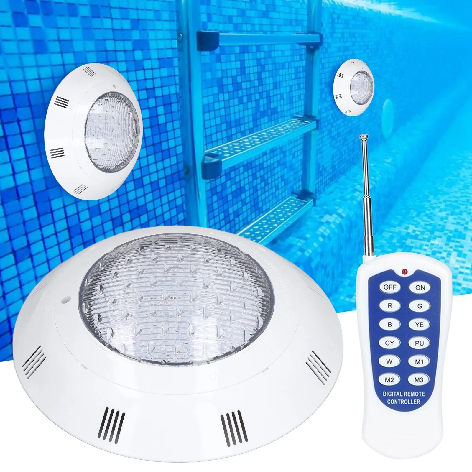 

LED Underwater Light IP68 Waterproof Submersible Light AC12V Multi Color RGB Lamp with Remote Control For Party Wedding Decor