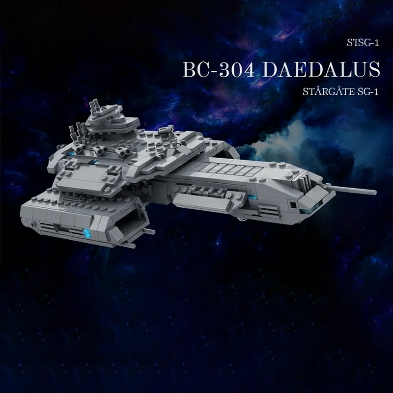 601pcs MOC BC Daedalus Stargate SG 1 우주 모델 빌딩 장난..