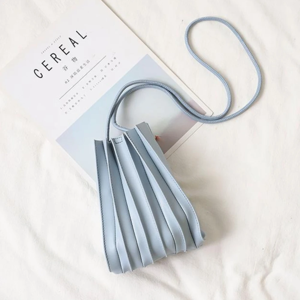 Soft PU Mobile Phone Bag Pure Colors Mini Single Shoulder Bag Durable Crossbody Bag for Women Girls Outdoor Storage Sac 6Colors