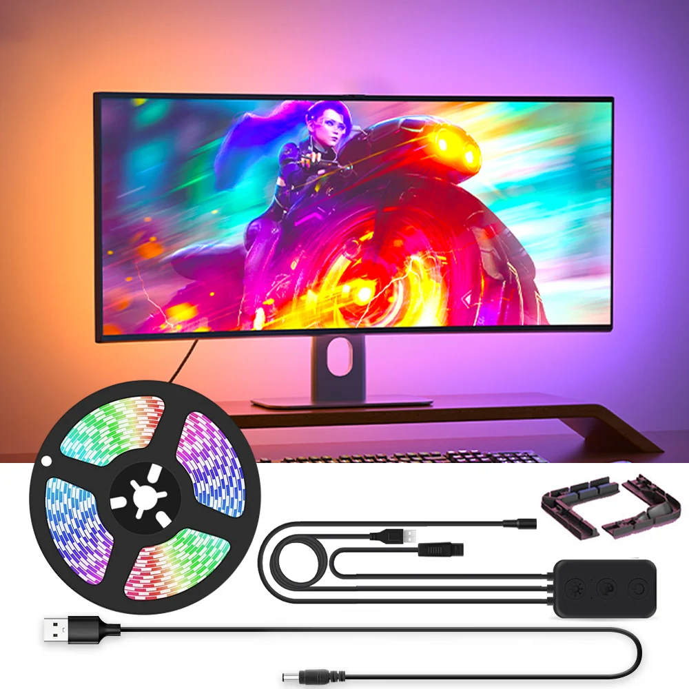 Smart Ambient RGB Monitor Led Lighting Gaming PC Backlight USB Led