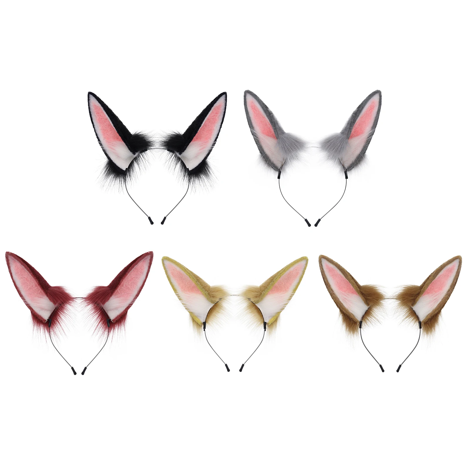 Bandeau oreilles de lapin en fausse fourrure, couvre-chef de lapin ...