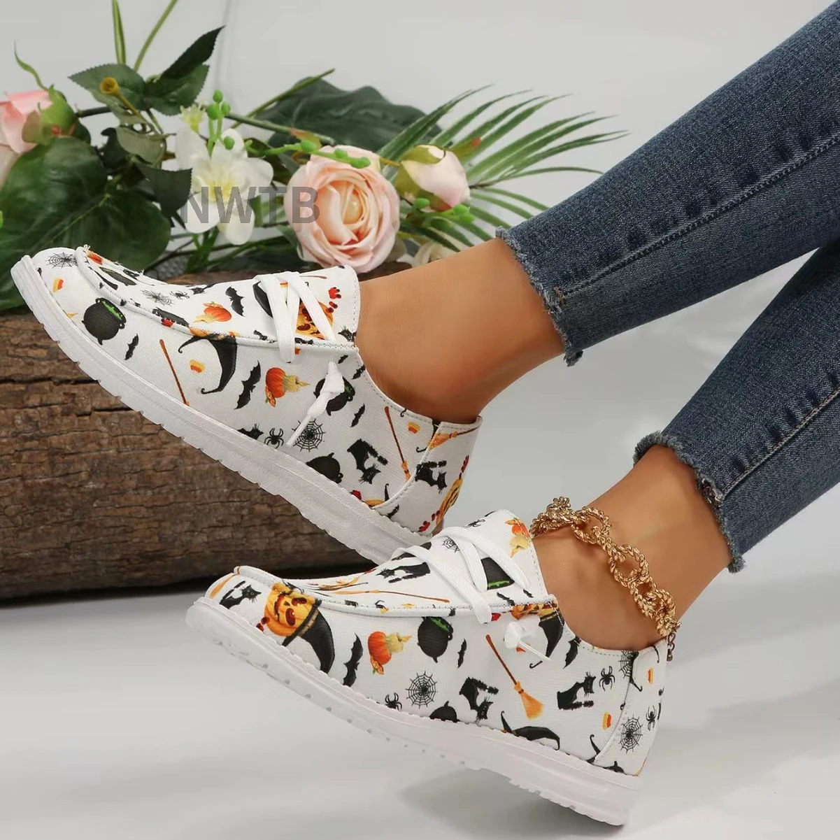 

Loafer for Women Nurse Shoes Print Breathable Sneakers Woman Slip-on Light Non-slip Flats Ladies Soft Bottom Casual Sports Shoes