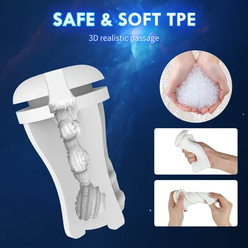 Automatic Male Masturbator Cup Vibration Blowjob Real Vagina Pocket Pussy Penis Oral Sex Machine Vacuum Toys For Man Adults 18+