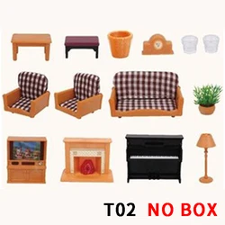 Miniature Dollhouse Forest Family Kitchen Furniture & Cooking Pots Set for Kids (T02)