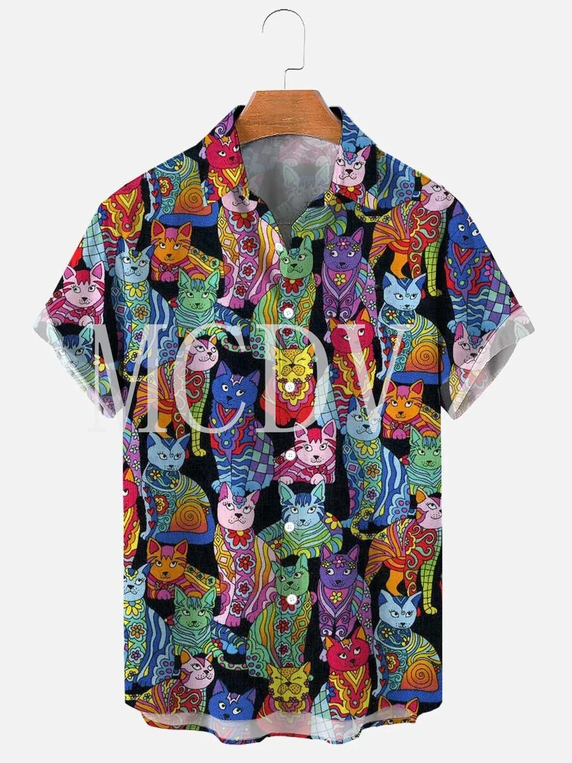 Color Dinosaur 3D All Over Printed Hawaiian Shirt Men For Women Casual Breathable Hawaiian Short Sleeve Shirt