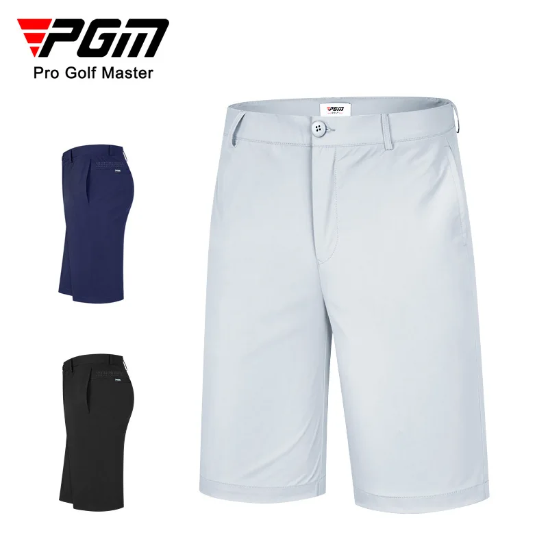 PGM Men Golf Stretch Shorts Comfortable Cotton Clothing Sports Wear Summer Quick Dry Solid Refreshing Breathable Pants KUZ130