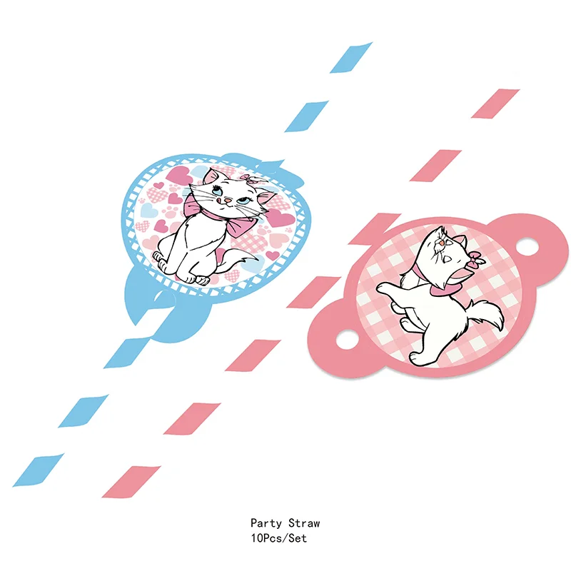 Marie Cat Disposable Party Supplies Foil Balloon Cup Plate Baby Shower Disney The AristoCats Decoration