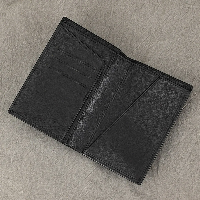 

Кошелек для паспорта из натуральной кожи для мужчин и женщин, держатель для карт в стиле ретро, модный мужской бумажник для паспорта