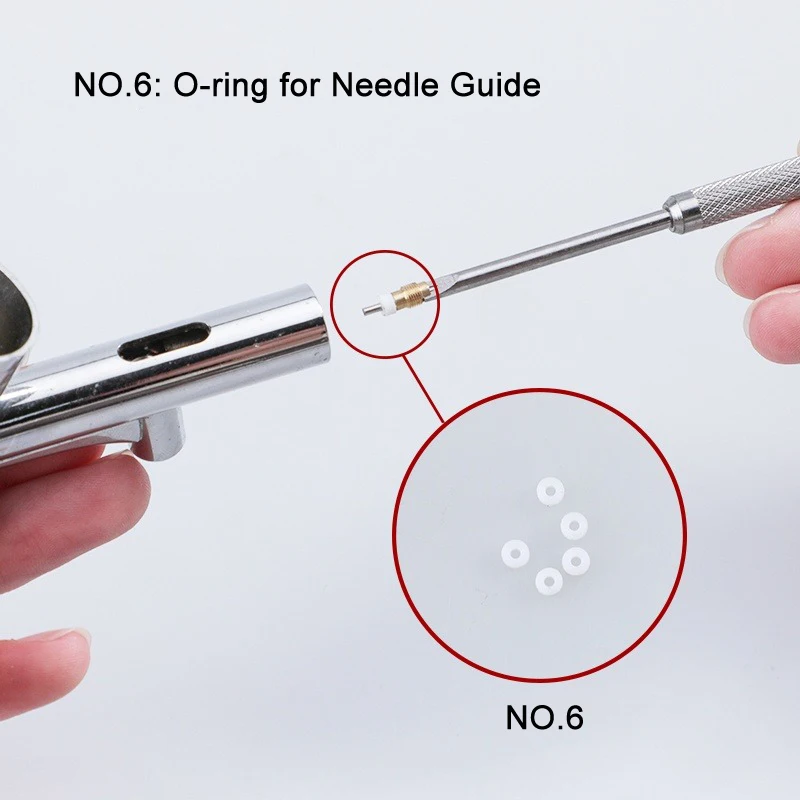 5pcs/pack Seal Ring O-rings for NT-130 Series Airbrush Accessories Backup Parts for Nasedal NT-130 NT-131 NT-190 Airbrush 4