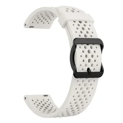 Premium 22mm Soft Silicone Sport Watch Strap - Versatile and Durable Wristband Replacement - 22mm Universal (Starlight)
